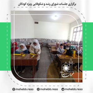 دربارۀ این مقاله بیشتر بخوانید برگزاری جلسات شورای رشد و شکوفایی ویژه کودکان